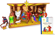 Load image into Gallery viewer, Away in a Manger Nativity Book and Playset