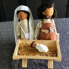 Load image into Gallery viewer, Joseph, Mary, and Baby Jesus Playset

